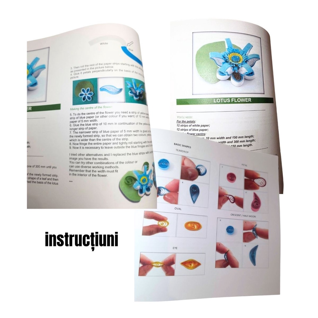 Kit quilling pentru începători � set creativ relaxant cu hârtie, unelte și 6 tutoriale - diy - pregătește-ți singur - pachete diy, kituri - Artynos.ro