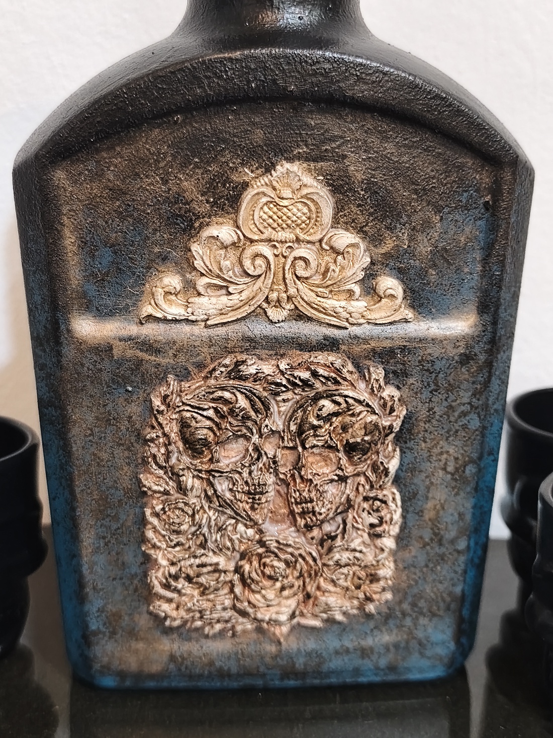 Sticla Skull  - casă & stil de viață - decorațiuni de casă - decorațiuni de masă și rafturi - sticle ornamentale - Artynos.ro