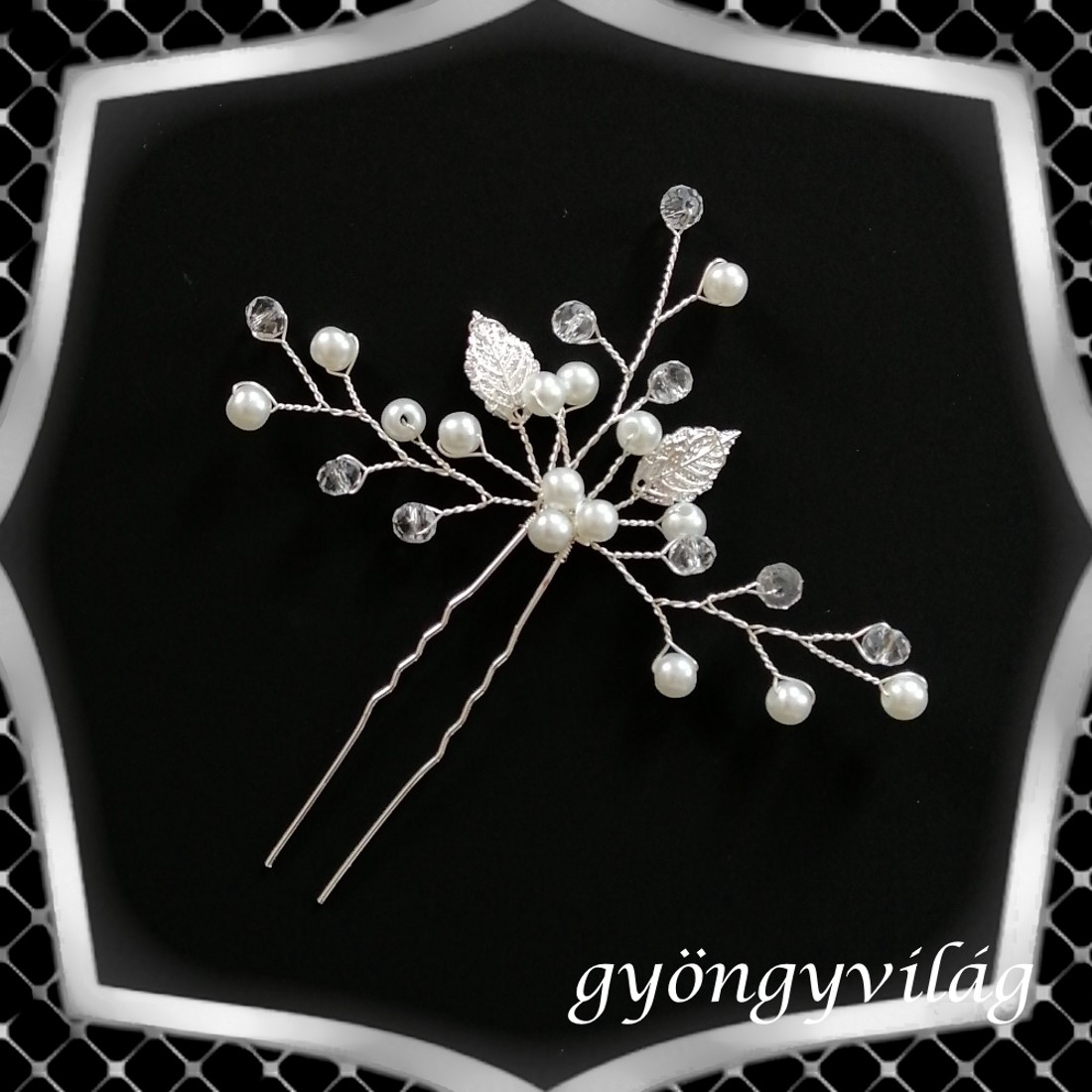 Bijuterii, ornamente de păr, catarame de păr: nuntă, mireasă, ornamente de păr casual ES-H-TŰ29e - accesorii nuntă - ornamente de păr de nuntă - ac de păr mireasă - Artynos.ro