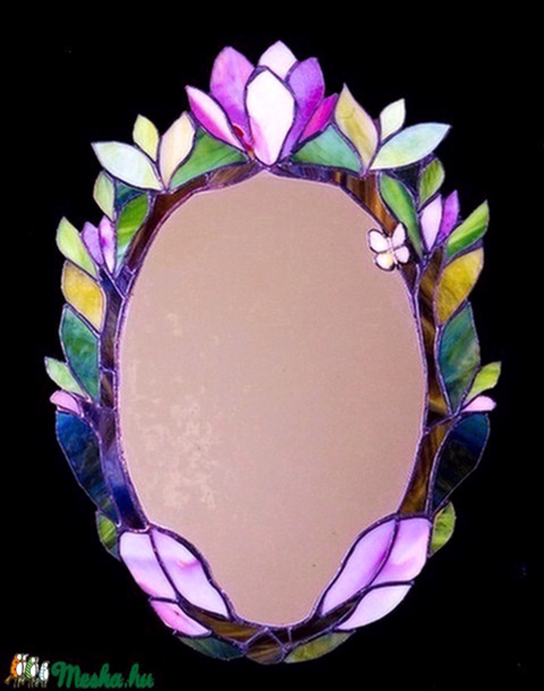 Pink Magnolia oglindă tiffany - - Artynos.ro Pink Magnolia oglindă tiffany - - Artynos.ro