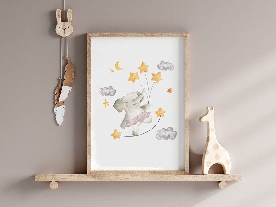 Decal de perete pentru camera copilului, poster elefant, set unic personalizat de imagini cu animale, 3 bucăți - - Artynos.ro Decal de perete pentru camera copilului, poster elefant, set unic personalizat de imagini cu animale, 3 bucăți - - Artynos.ro