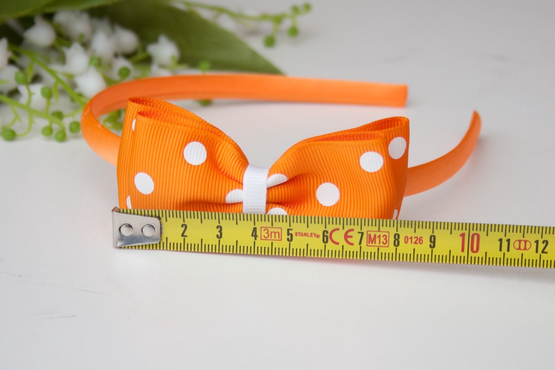 Masnis bentiță de păr cravată de păr - Orange polka dots - - Artynos.ro Masnis bentiță de păr cravată de păr - Orange polka dots - - Artynos.ro