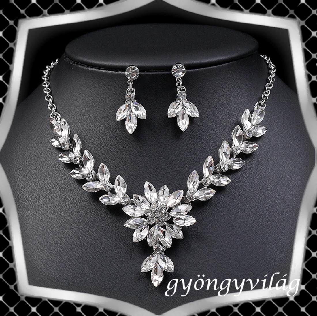 Nunta, mireasa, set de bijuterii casual, ES-SZÉ76 - accesorii nuntă - bijuterii mireasă - set bijuterii de mireasă - Artynos.ro