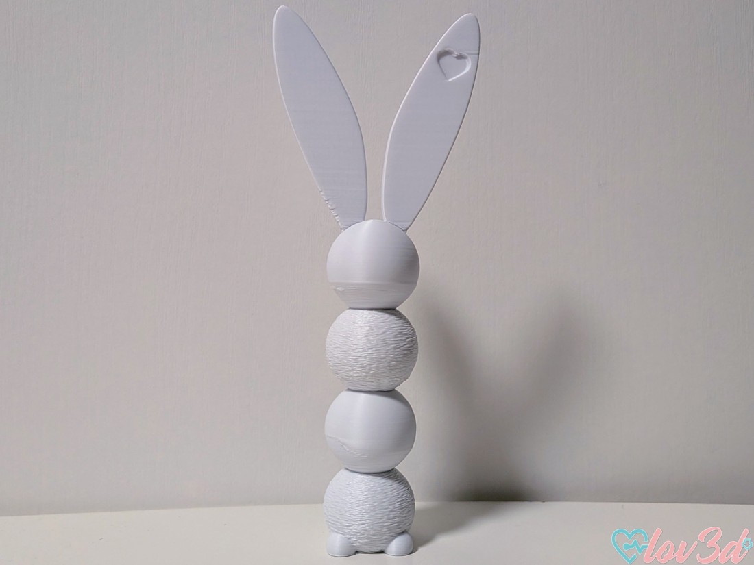 Statuetă minimalistă cu textură în formă de iepure � alb mat, decor de Paște / pentru casă, disponibilă în mai multe culori -  - Artynos.ro