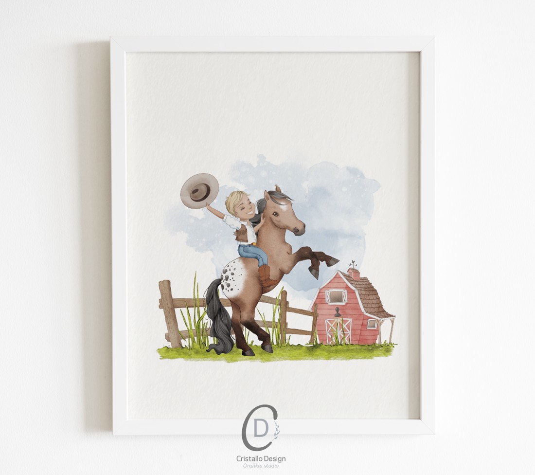 Viața la fermă, decorațiuni de perete, set poster cu monogramă, 3 bucăți -  - Artynos.ro