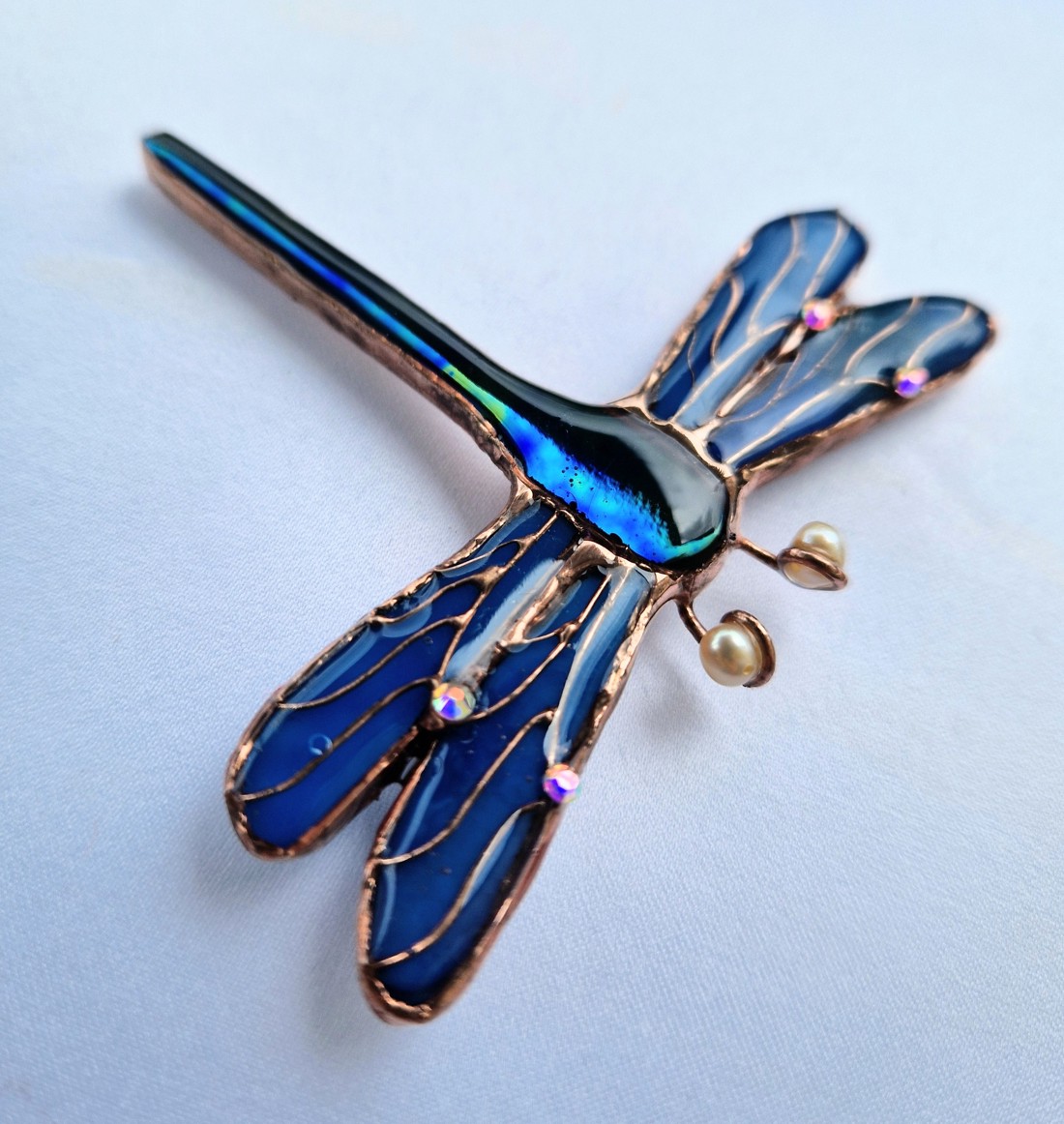Art Nuovo broșă libelulă albastră II. -  - Artynos.ro