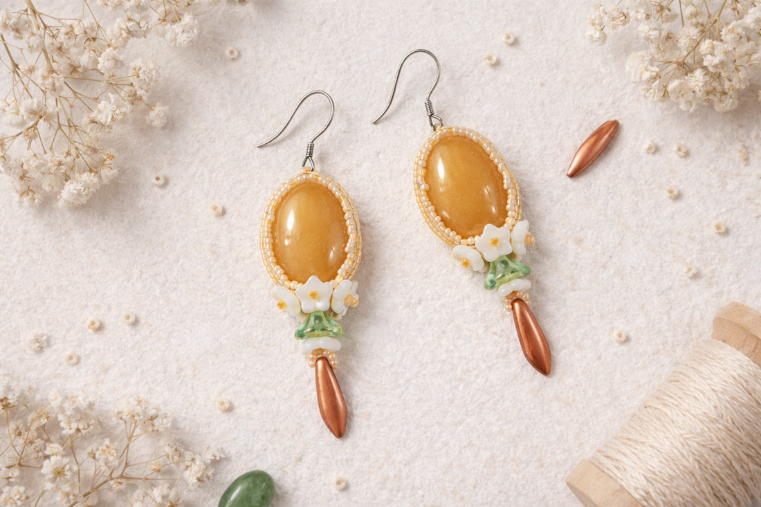 Cercei Primavara - bijuterii - cercei - cercei din pietre semiprețioase - Artynos.ro