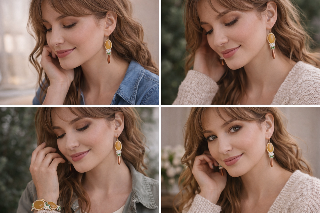 Cercei Primavara - bijuterii - cercei - cercei din pietre semiprețioase - Artynos.ro