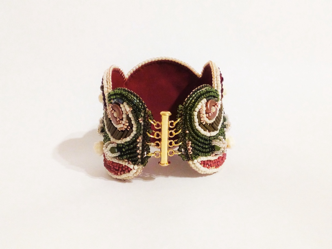 Bratara statement Pomegranate - bijuterii - brățări - brățări din mărgele - Artynos.ro