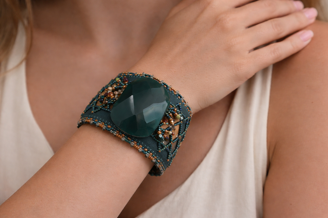 Bratara statement - bijuterii - brățări - brățări din mărgele - Artynos.ro