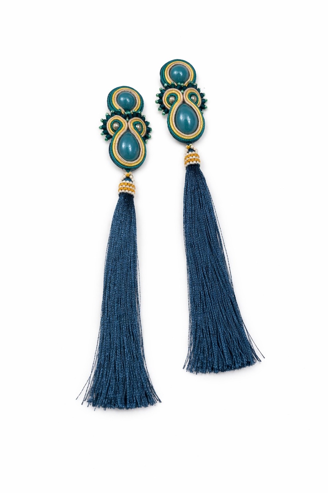 Cercei soutache lungi - bijuterii - cercei - cercei lungi - Artynos.ro