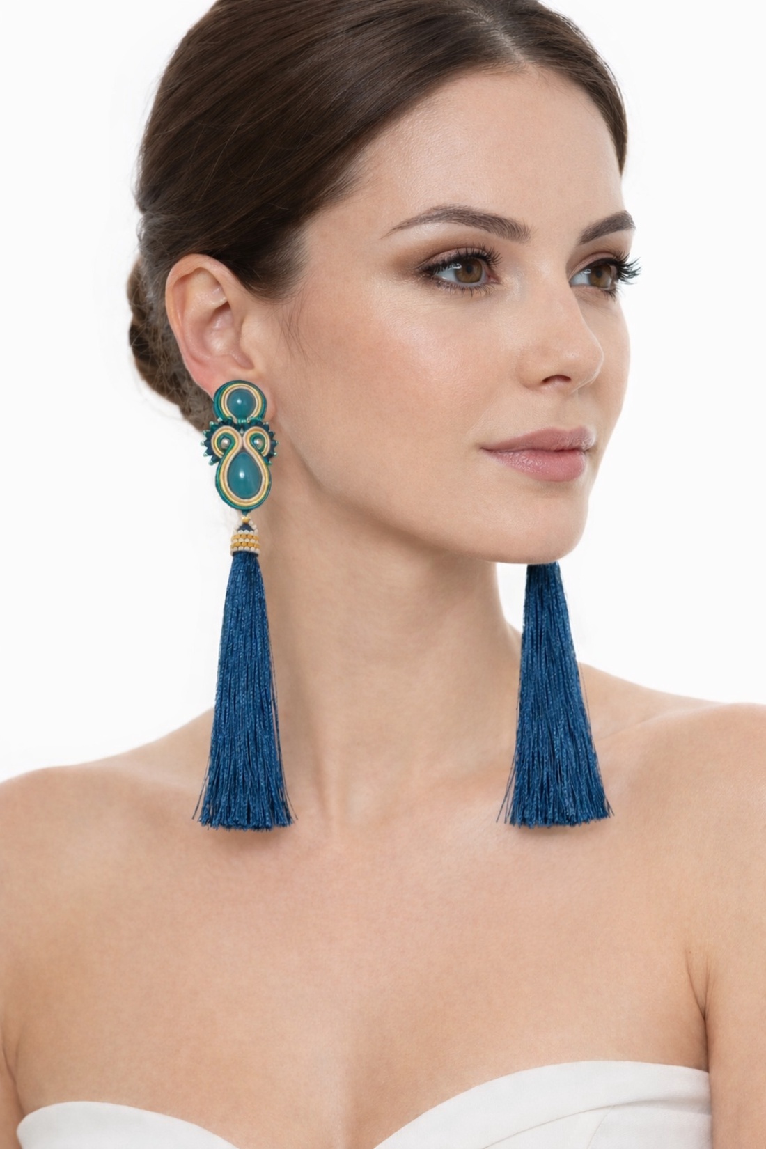 Cercei soutache lungi - bijuterii - cercei - cercei lungi - Artynos.ro