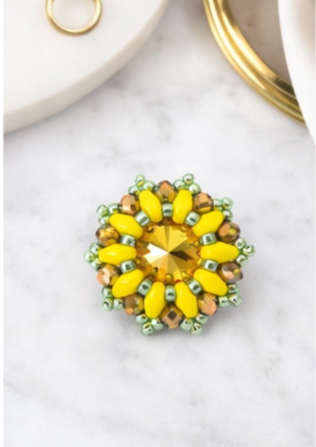 Inel handmade cu cristal Swarovski - bijuterii - inele - inele statement - Artynos.ro