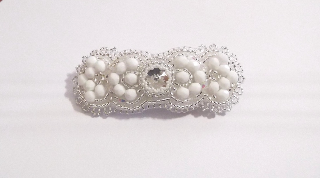 Clama de par pentru mirese - accesorii nuntă - ornamente de păr de nuntă - ornamente de păr mireasă - Artynos.ro
