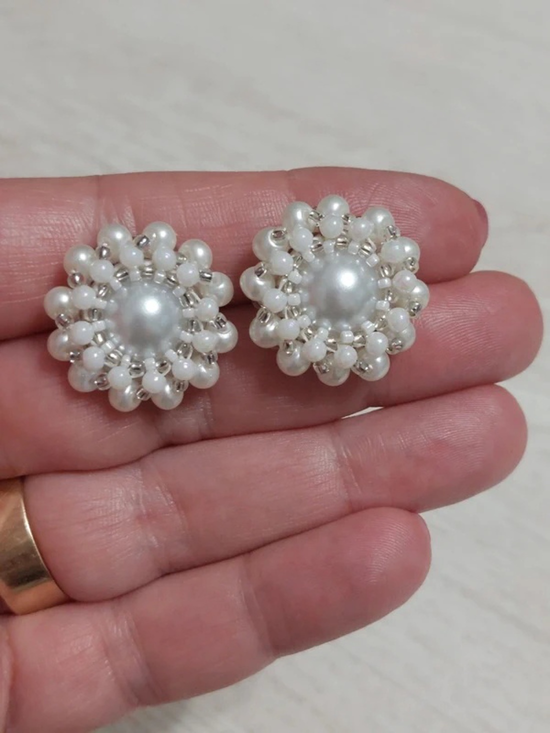 Cercei pe lobul urechii pentru mirese - accesorii nuntă - bijuterii mireasă - cercei mireasă - Artynos.ro