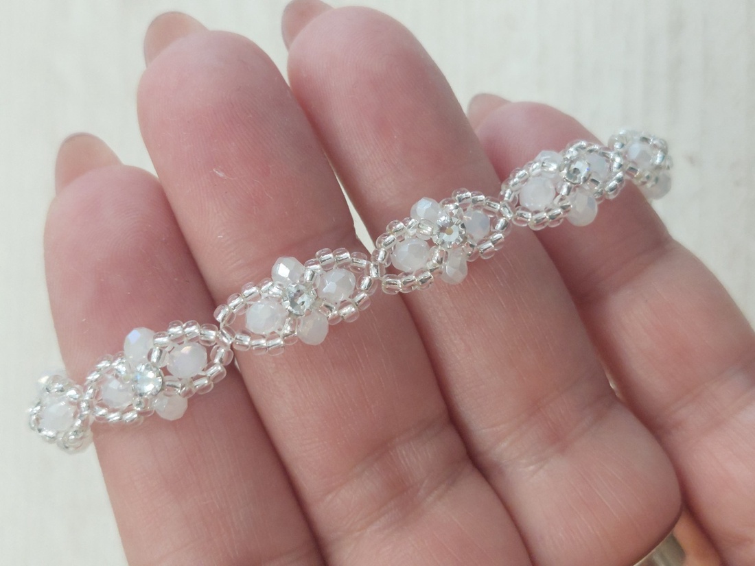 Set bratara si cercei mireasa - accesorii nuntă - bijuterii mireasă - set bijuterii de mireasă - Artynos.ro