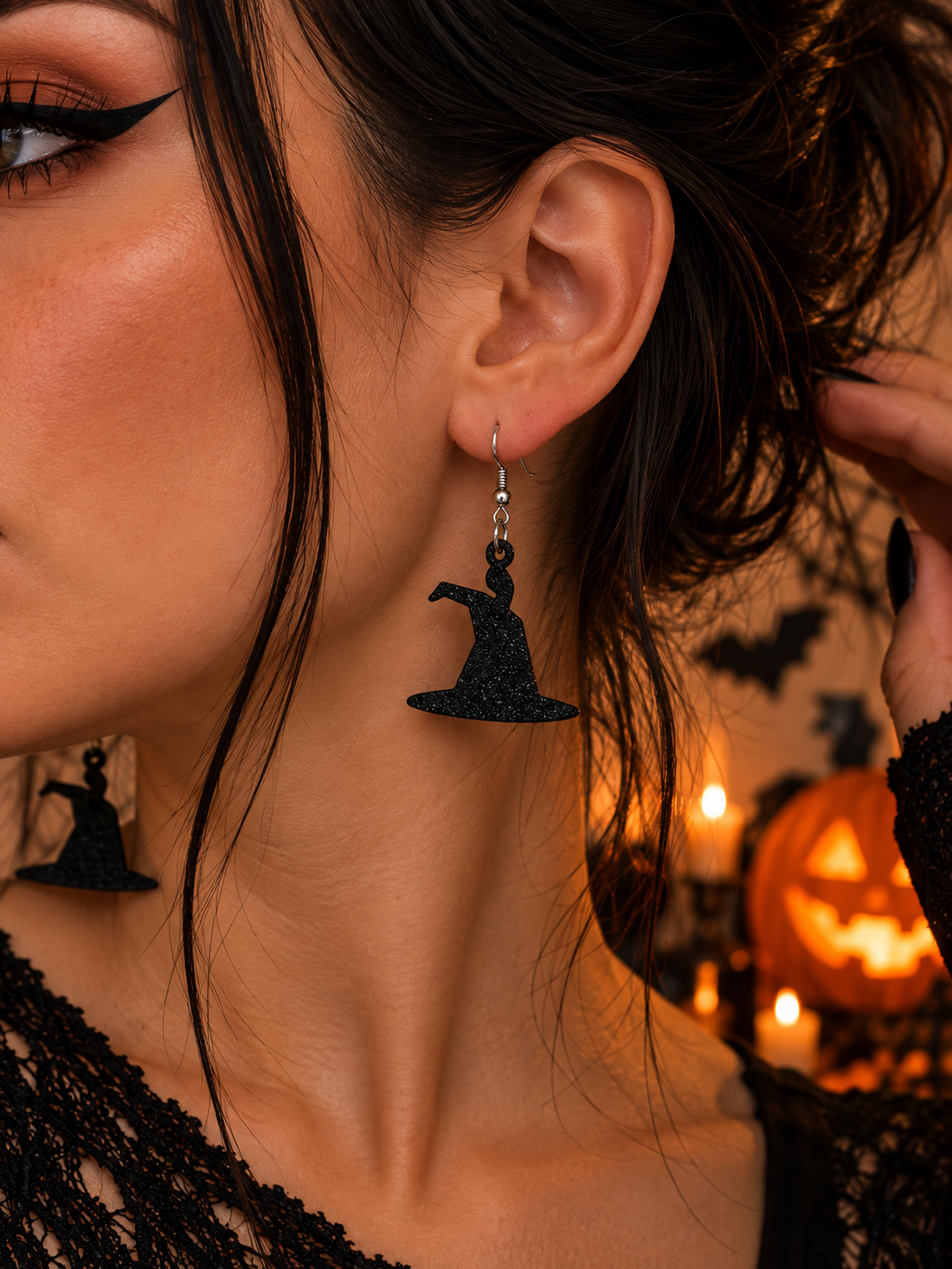 Cercei Pălăria Vrăjitoarei � ediție Halloween - casă & stil de viață - decorațiuni de casă - halloween - tot ce ai nevoie de o petrecere! - bijuterii de halloween - Artynos.ro