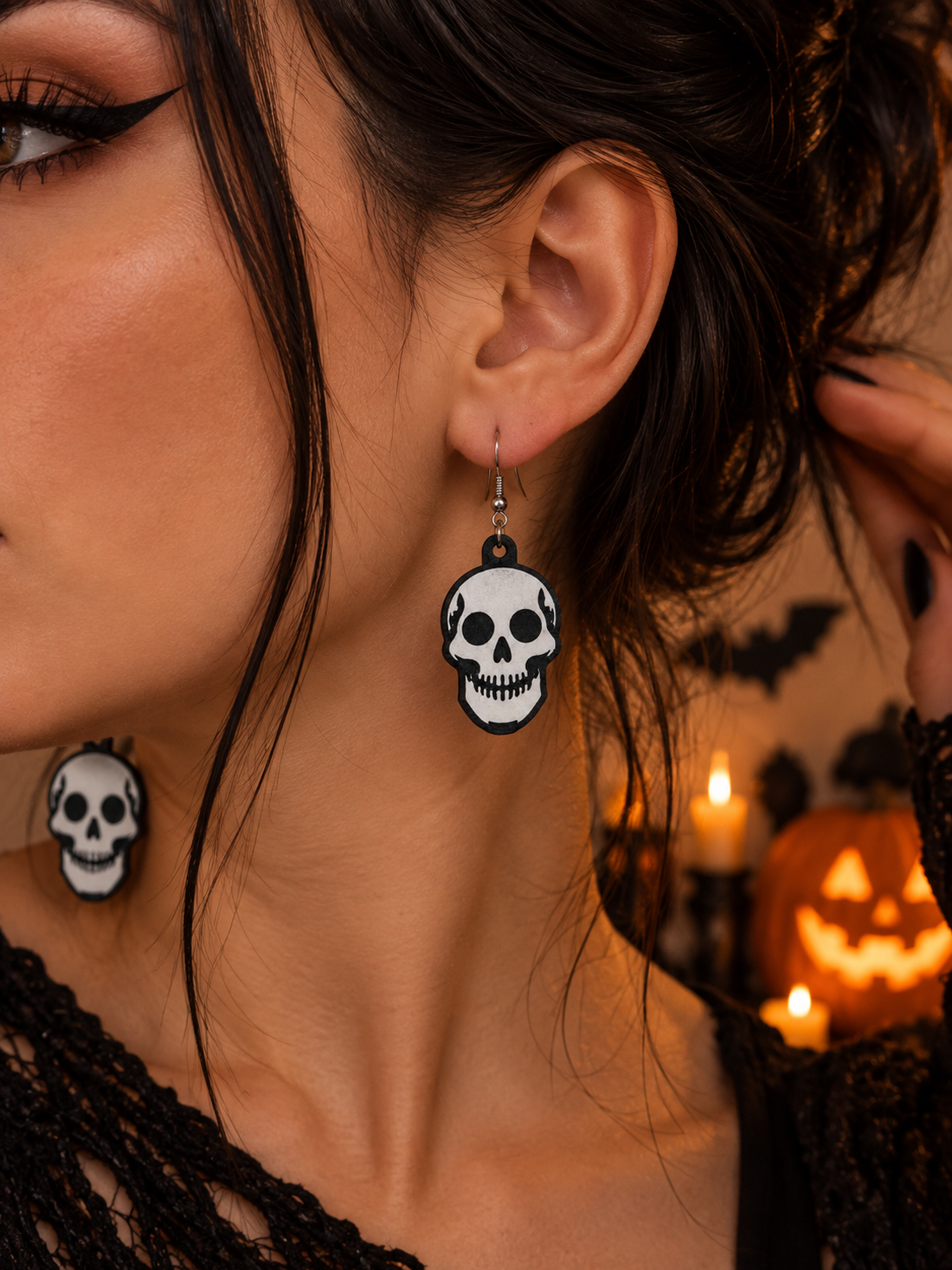 Cercei Craniu � ediție Halloween - casă & stil de viață - decorațiuni de casă - halloween - tot ce ai nevoie de o petrecere! - bijuterii de halloween - Artynos.ro