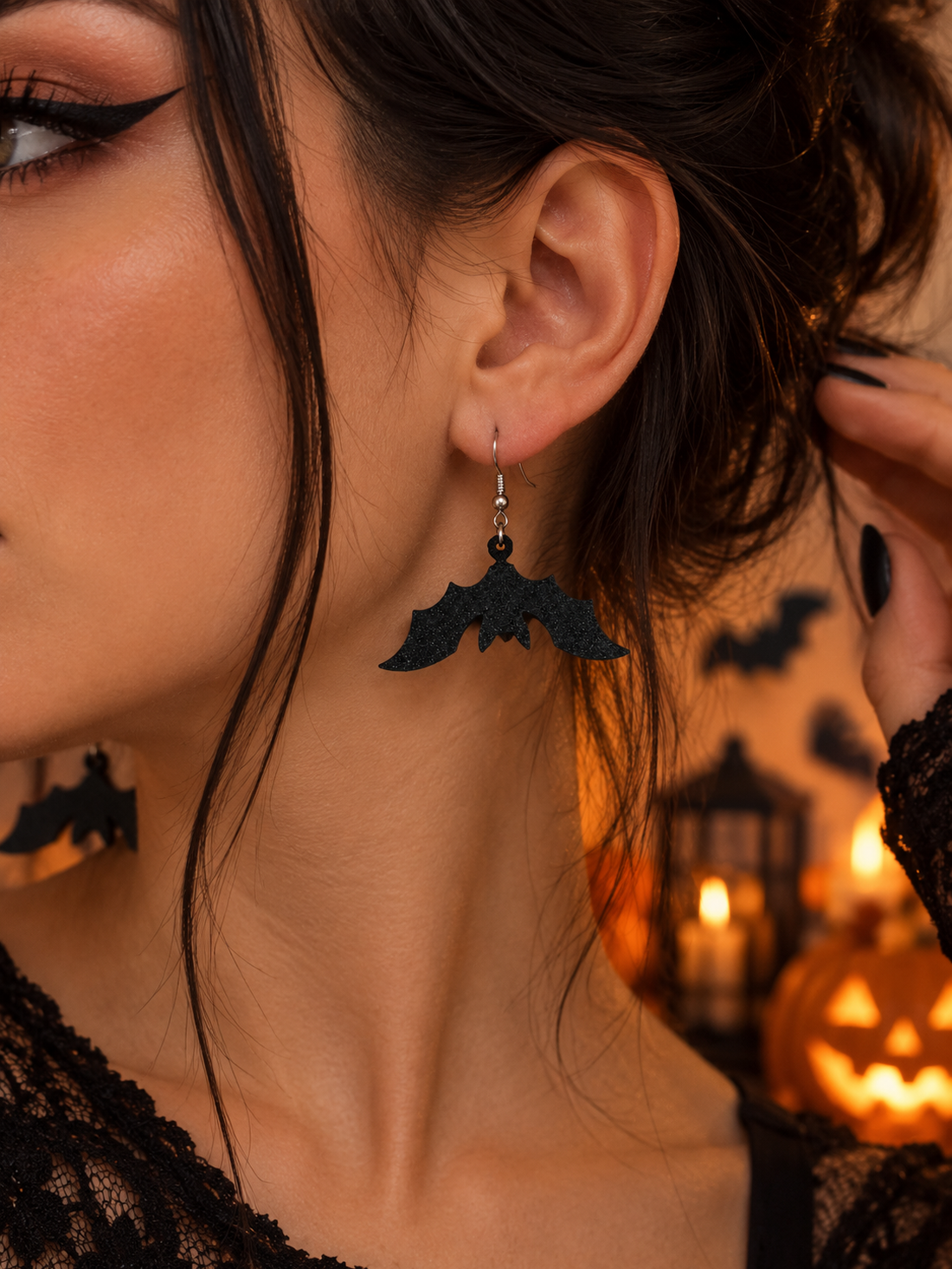 Cercei Liliac � ediție Halloween - casă & stil de viață - decorațiuni de casă - halloween - tot ce ai nevoie de o petrecere! - bijuterii de halloween - Artynos.ro