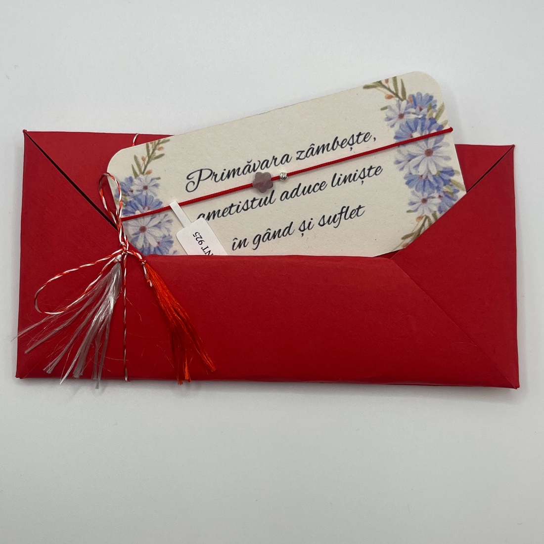 Bratara Martisor  Ametist si Argint - bijuterii - mărțișor - Artynos.ro