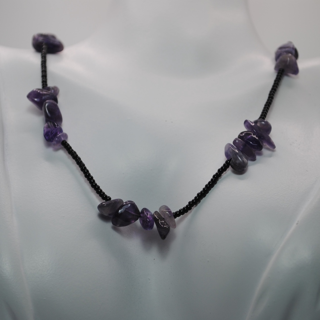 Colier Gabrieli- Ametist Natural - bijuterii - coliere - coliere din pietre semiprețioase - Artynos.ro
