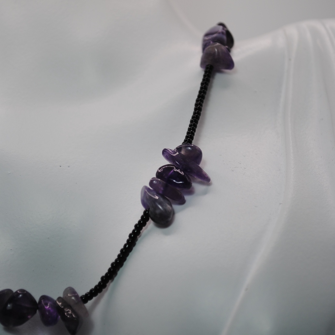 Colier Gabrieli- Ametist Natural - bijuterii - coliere - coliere din pietre semiprețioase - Artynos.ro