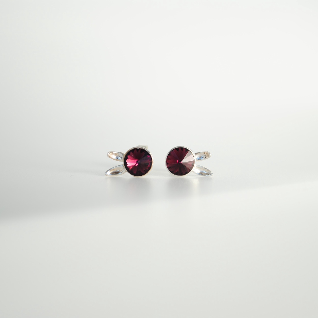 Cercei Gabrieli Iepuras Violet- Argint, Preciosa - bijuterii - cercei - cercei din argint - Artynos.ro