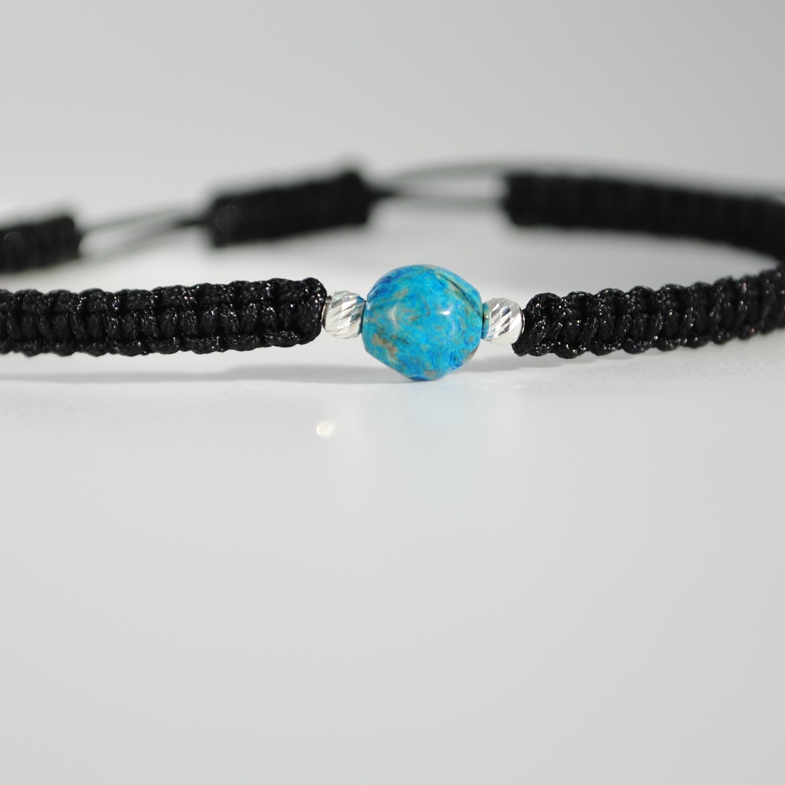 Brățară Calsilica Naturală 6 mm � Zodia Rac Protecție , Echilibru Emoțional, Handmade, Argint 925 - bijuterii - brățări - brățări din pietre semiprețioase - Artynos.ro