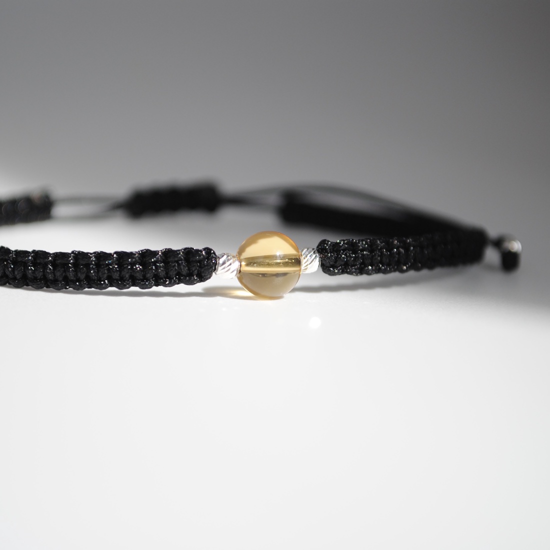 Brățară cu Citrin Natural � Zodia Fecioară � Șnur Reglabil, Argint 925 � Gabrieli - bijuterii - brățări - brățări din pietre semiprețioase - Artynos.ro