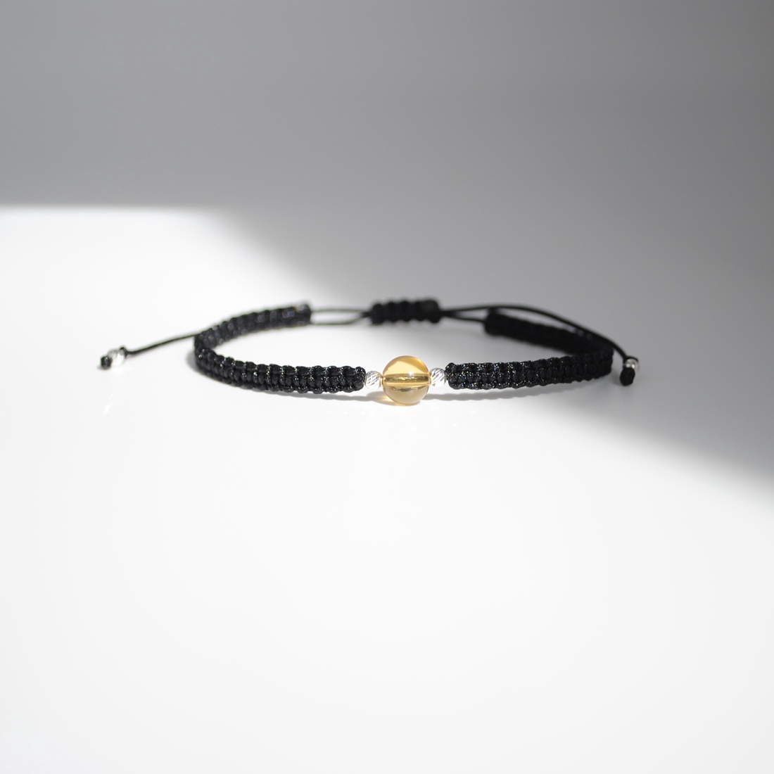 Brățară cu Citrin Natural � Zodia Fecioară � Șnur Reglabil, Argint 925 � Gabrieli - bijuterii - brățări - brățări din pietre semiprețioase - Artynos.ro