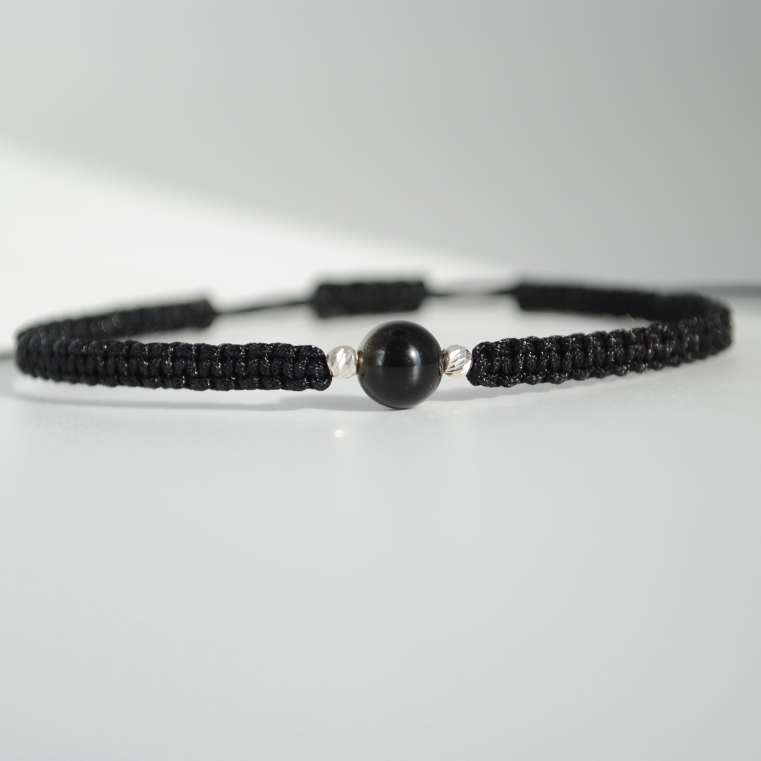 Brățară Obsidian Auriu Natural 6 mm � Zodia Capricorn Protecție, Claritate, Handmade, Argint 925 - bijuterii - brățări - brățări din pietre semiprețioase - Artynos.ro