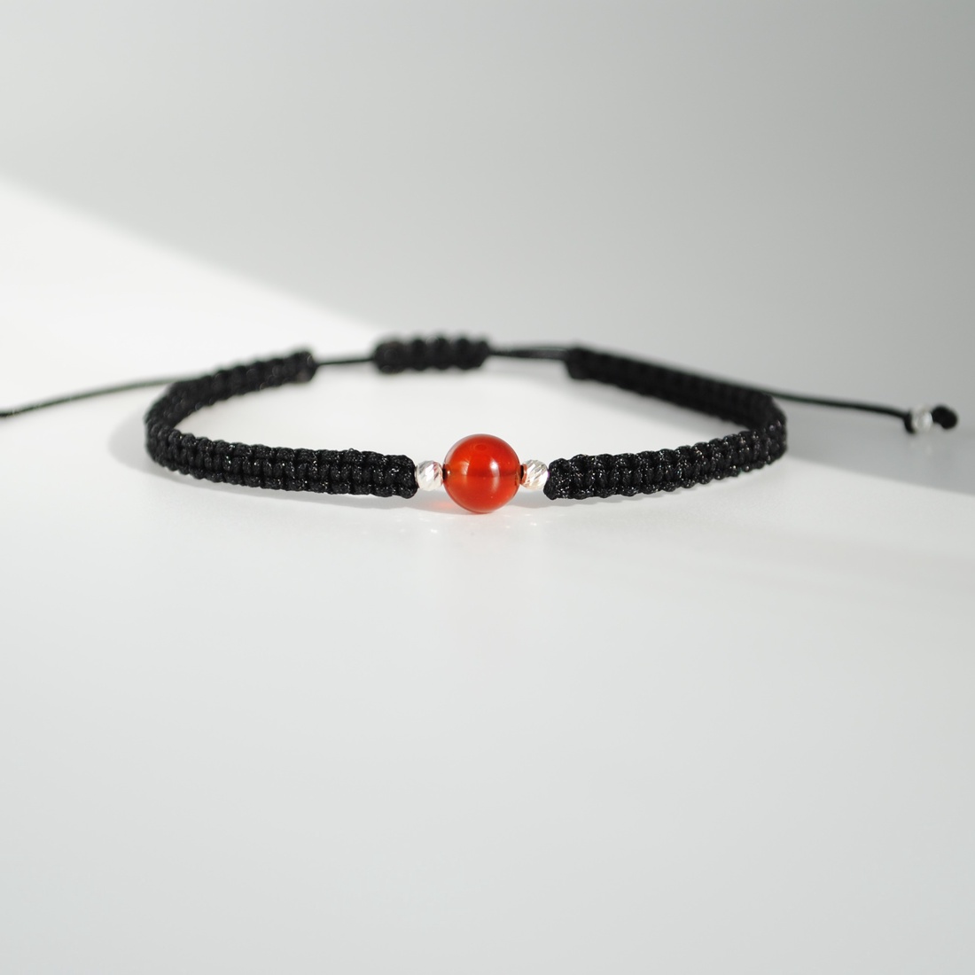 Brățară Carneol Natural 6 mm � Zodia Berbec Vitalitate , Curaj, Handmade, Argint 925 - bijuterii - brățări - brățări din pietre semiprețioase - Artynos.ro