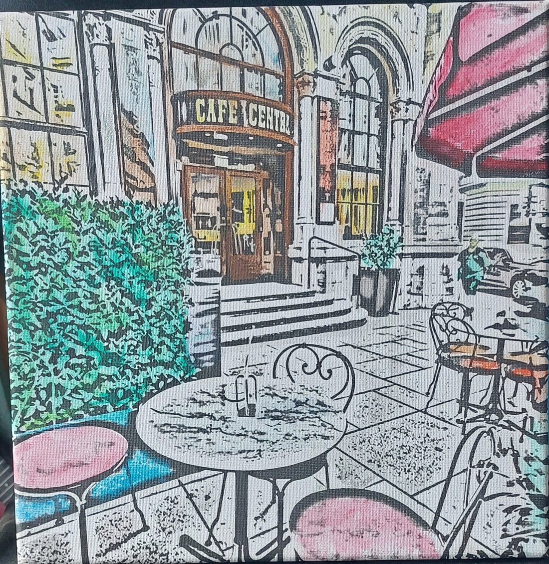Peisaj la cafenea - casă & stil de viață - accesorii pentru decorat casa - picturi murale - tablouri/picturi pe pânză - Artynos.ro Peisaj la cafenea - casă & stil de viață - accesorii pentru decorat casa - picturi murale - tablouri/picturi pe pânză - Artynos.ro