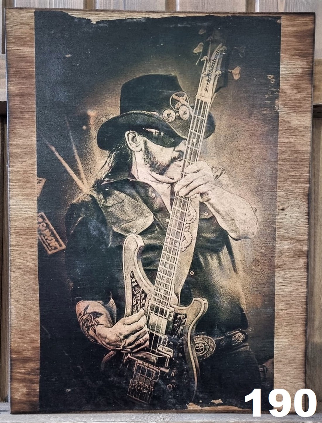 Fața lui Lemmy poza din lemn - casă & stil de viață - accesorii pentru decorat casa - picturi murale - artă de perete din lemn - Artynos.ro