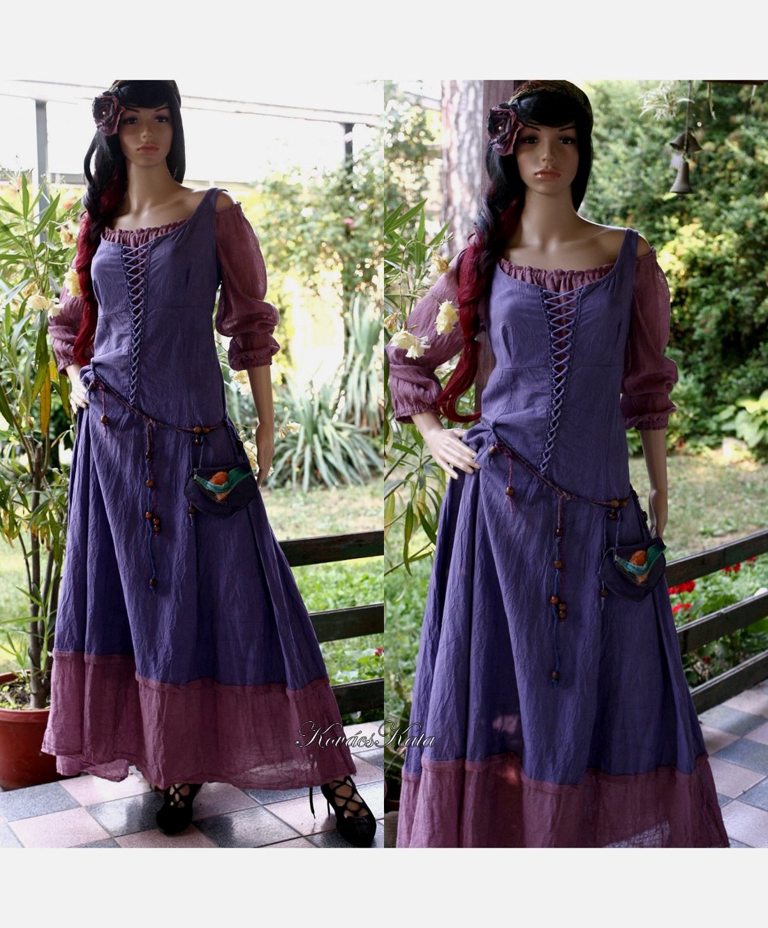 GISELLE - Costum de design gotic și romantic - îmbrăcăminte și modă - haine damă - rochie, dintr-o bucată - Artynos.ro