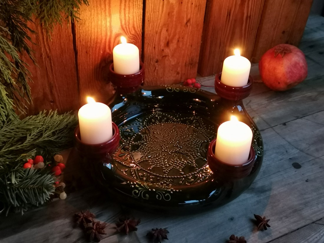 Coroană de Advent - crăciun - decorațiuni de advent - coroniță advent - Artynos.ro