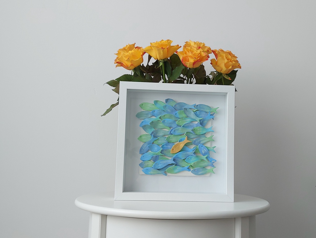 Tablou 3D fishes - casă & stil de viață - decorațiuni de casă - picturi murale - imagini 3d - Artynos.ro