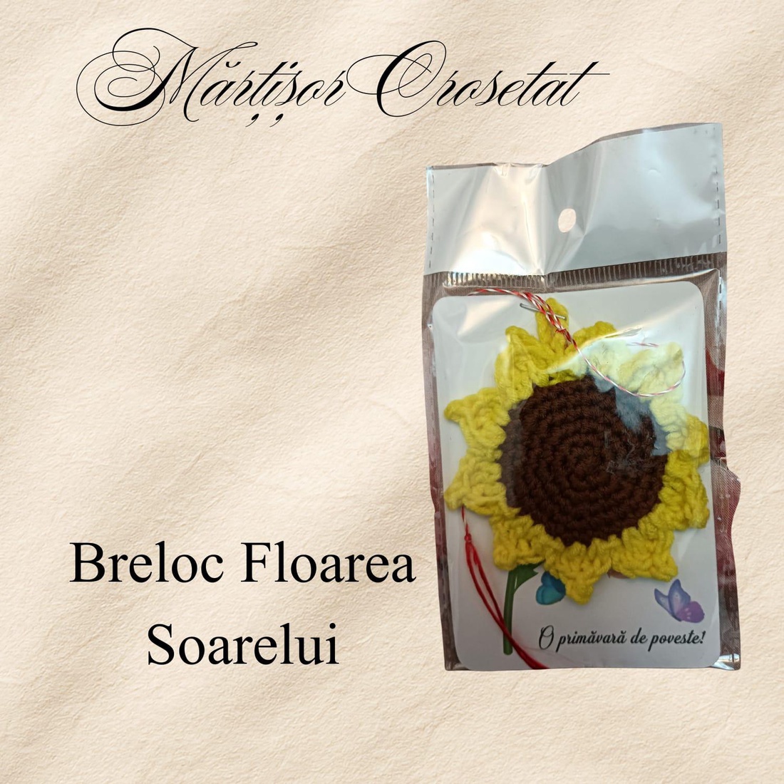 Mărțisor floarea soarelui  - bijuterii - mărțișor - Artynos.ro