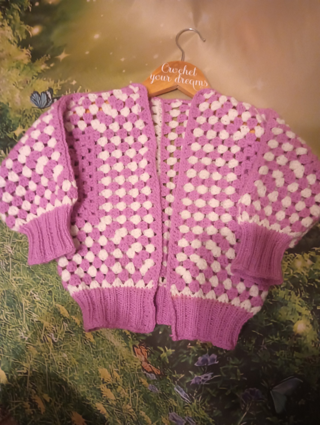 Cardigan hexagon - îmbrăcăminte și modă - haine bebeluși și copii - palton pentru copii, jachetă - Artynos.ro