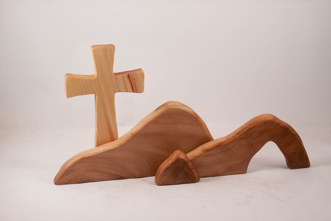 Decorațiune de Paște cu cruce, cruce din lemn -  - Artynos.ro