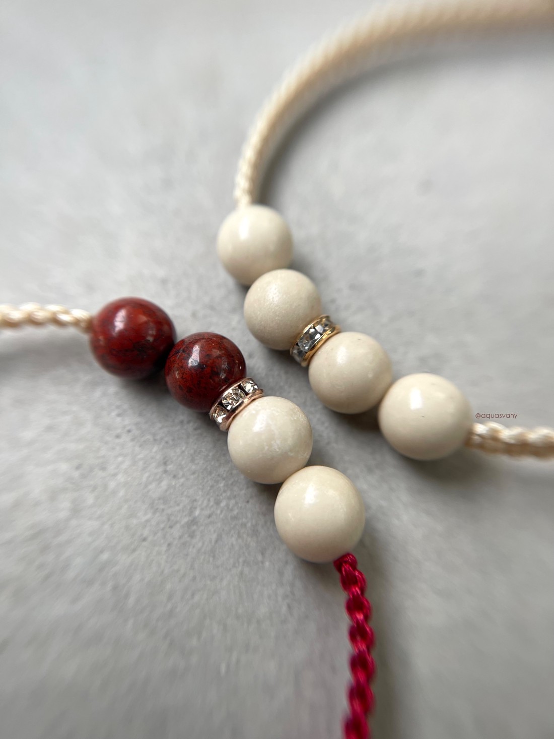 Brățară minerală macrame din jasp zdrobit și marmură - bijuterii - brățări - brățări din pietre semiprețioase - Artynos.ro