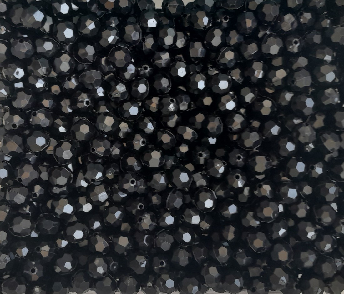 Mărgele acrilice - 8mm - 200 bucăți / pachet - negru - - Artynos.ro Mărgele acrilice - 8mm - 200 bucăți / pachet - negru - - Artynos.ro