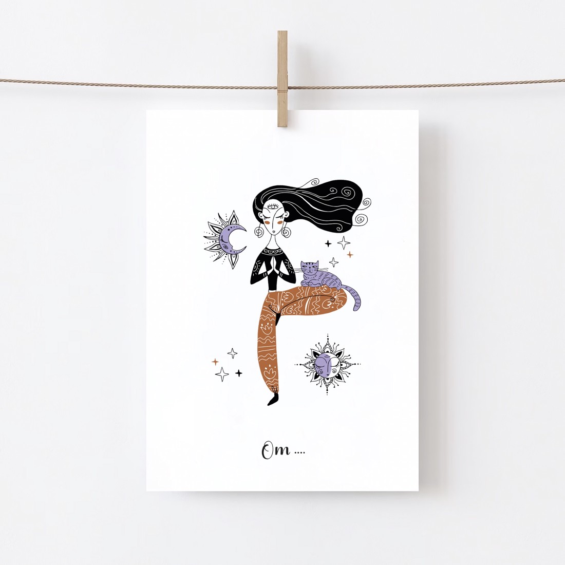 Yoga poster, yoga motivational imagine, yoga studio decor de perete -  - Artynos.ro