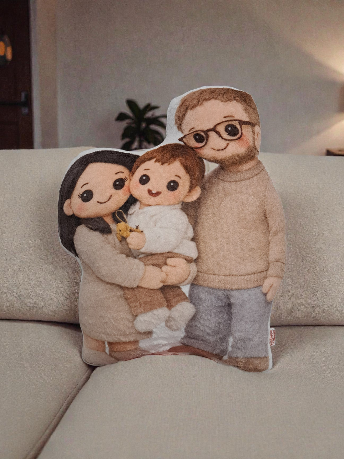 Pernă foto personalizată � imaginea transformată într-o figurină de pluș - casă & stil de viață - textile de casă - perne - Artynos.ro