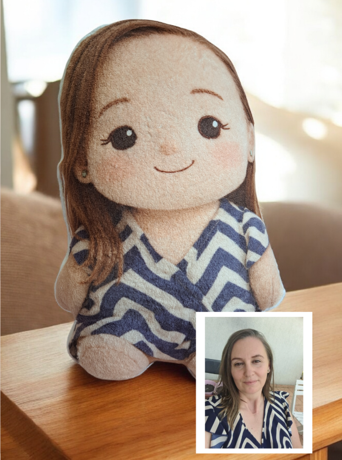 Pernă foto personalizată pentru � imaginea transformată într-o figurină de pluș - casă & stil de viață - textile de casă - perne - Artynos.ro