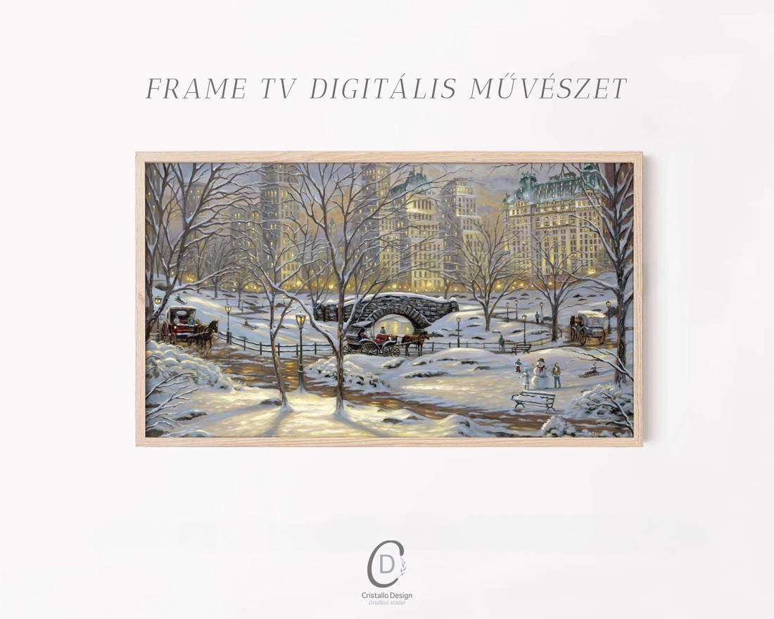 Pictură de iarnă, decorațiuni de Crăciun, Samsung The Frame TV imagine, digital - - Artynos.ro Pictură de iarnă, decorațiuni de Crăciun, Samsung The Frame TV imagine, digital - - Artynos.ro