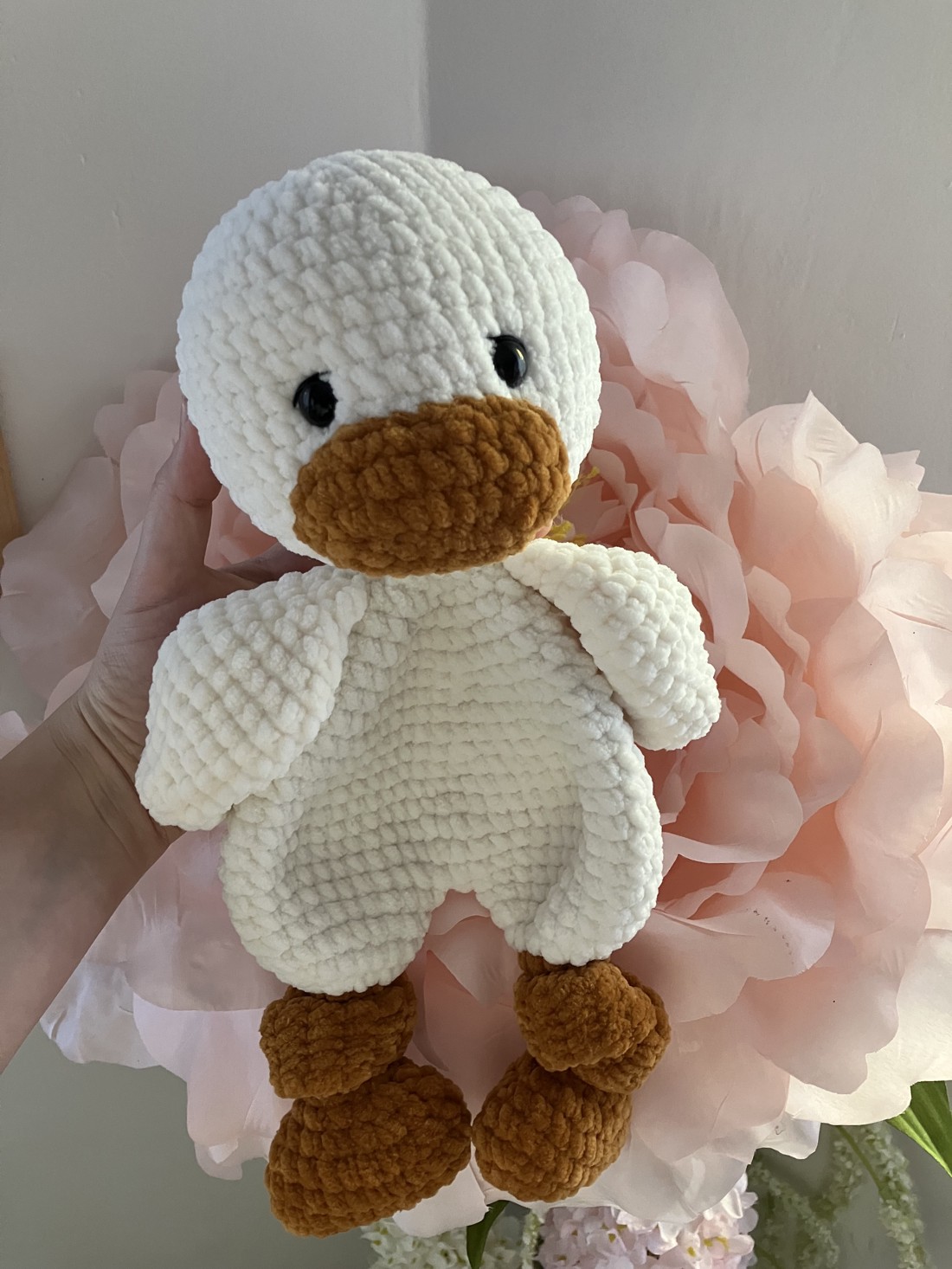 Chenille croșetat rață doggy style - jucării și echipamente pentru copii - plușuri - păsări de pluș - Artynos.ro