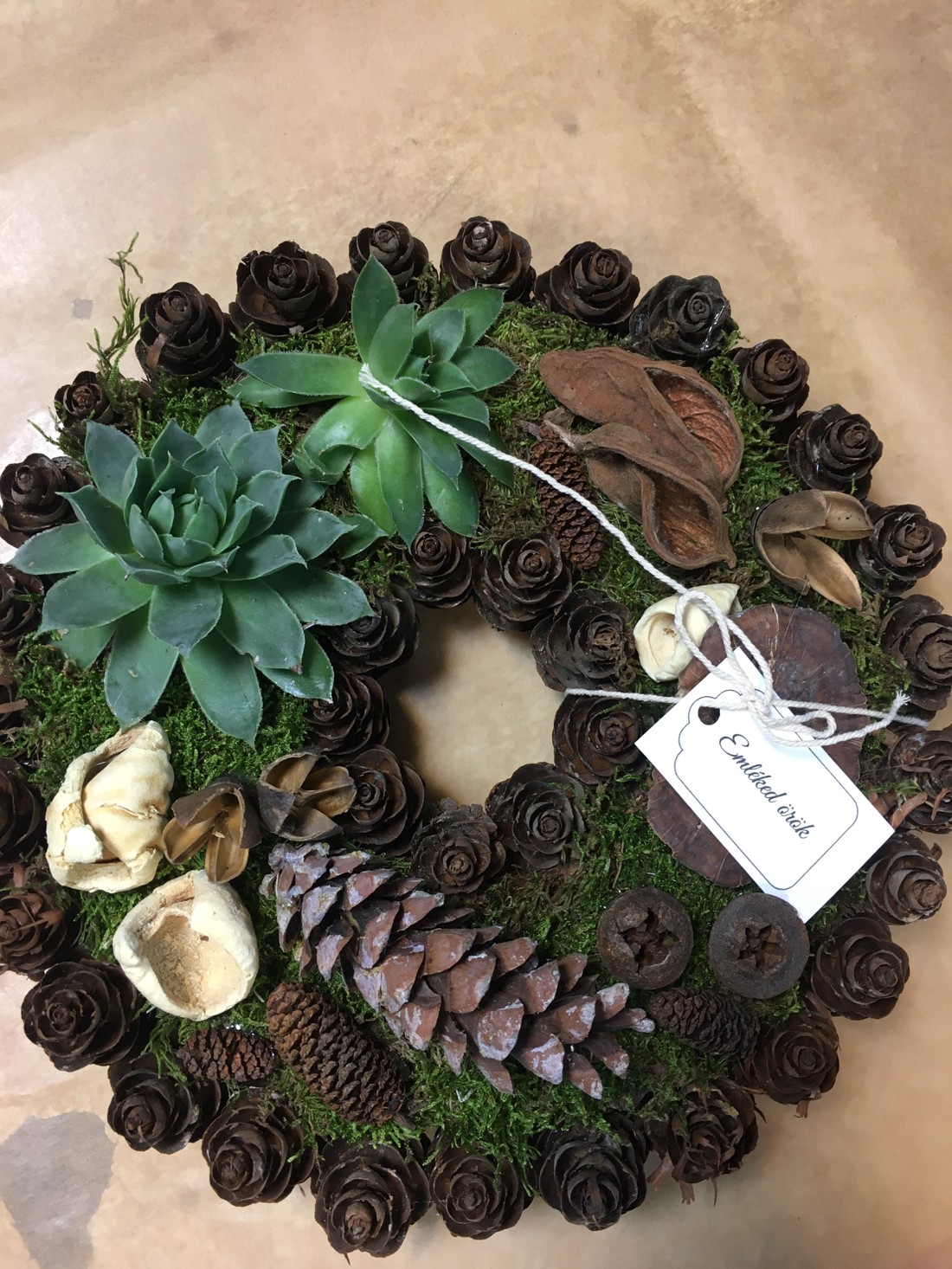 Coroană naturală, ornament funerar - Amintirile tale sunt eterne -  - Artynos.ro