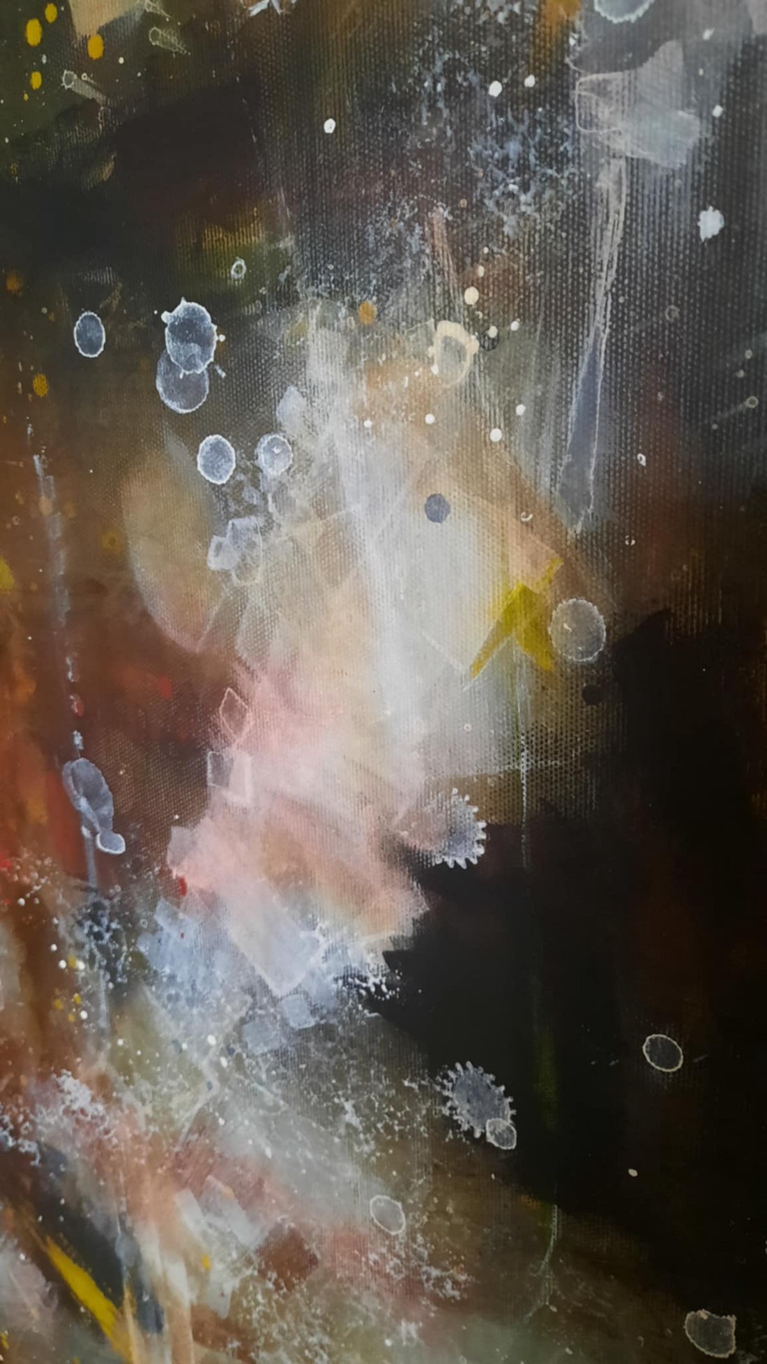 Pictură abstractă pe pânză cu gigantul spațial, de Zsolt Böszörményi Kovács -  - Artynos.ro