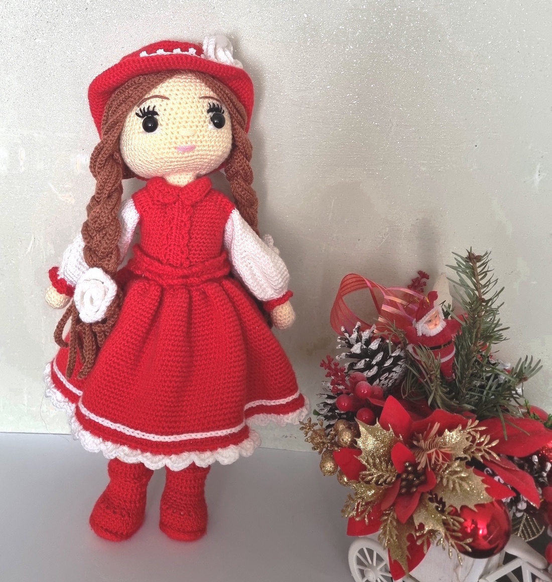 Gloria papusa cu codite - jucării și echipamente pentru copii - plușuri - păpușă croșetată, păpușă de pluș - Artynos.ro